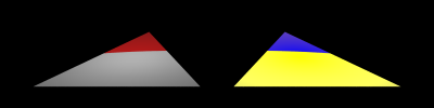 Lighting and slope pattern artifacts in a smooth triangle
